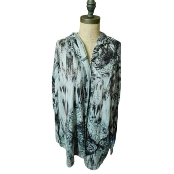 One World Size 3X Plus Size Boho Hooded Cardigan Knit Style Top - Picture 1 of 3